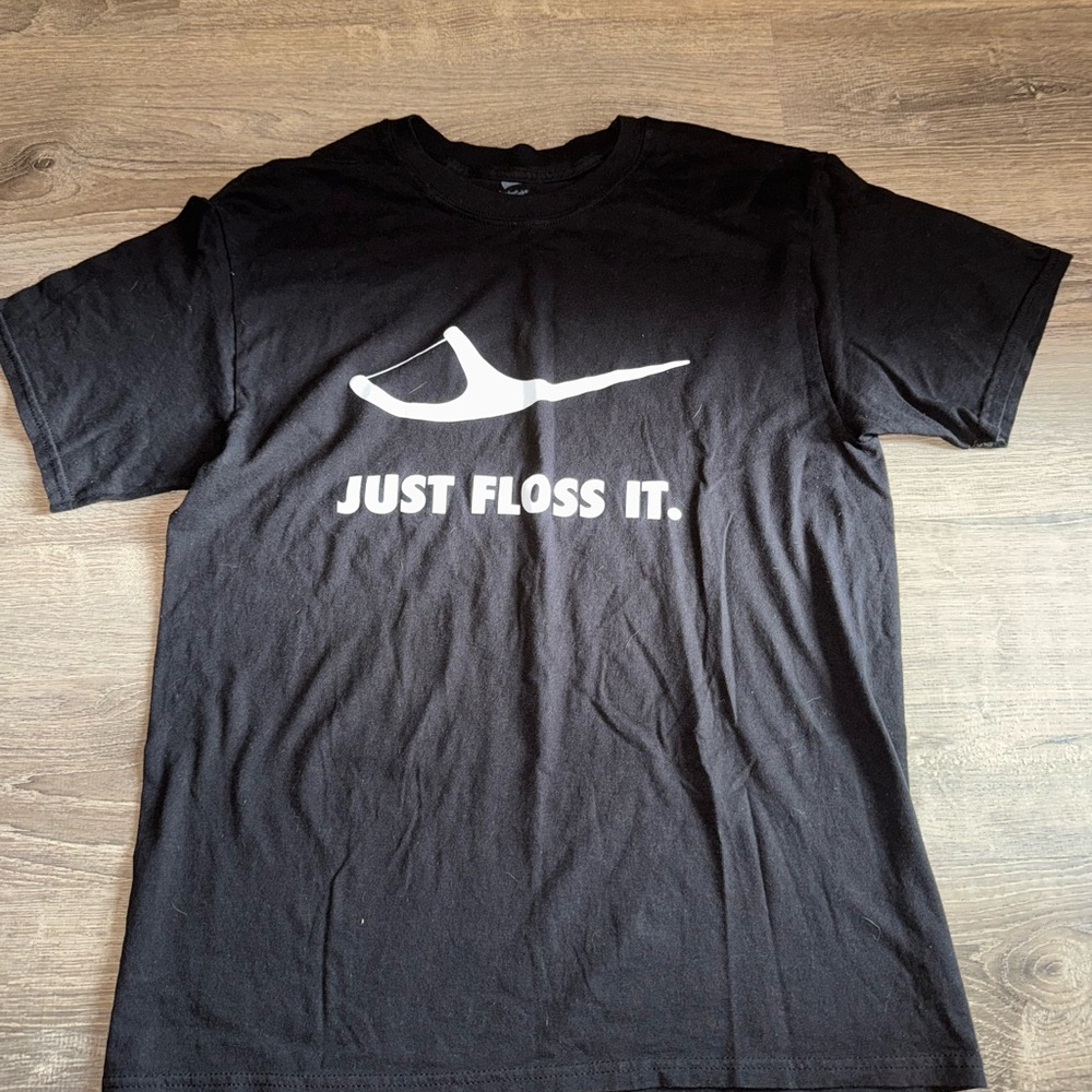 Hanes Black 'Just Floss It' Tee